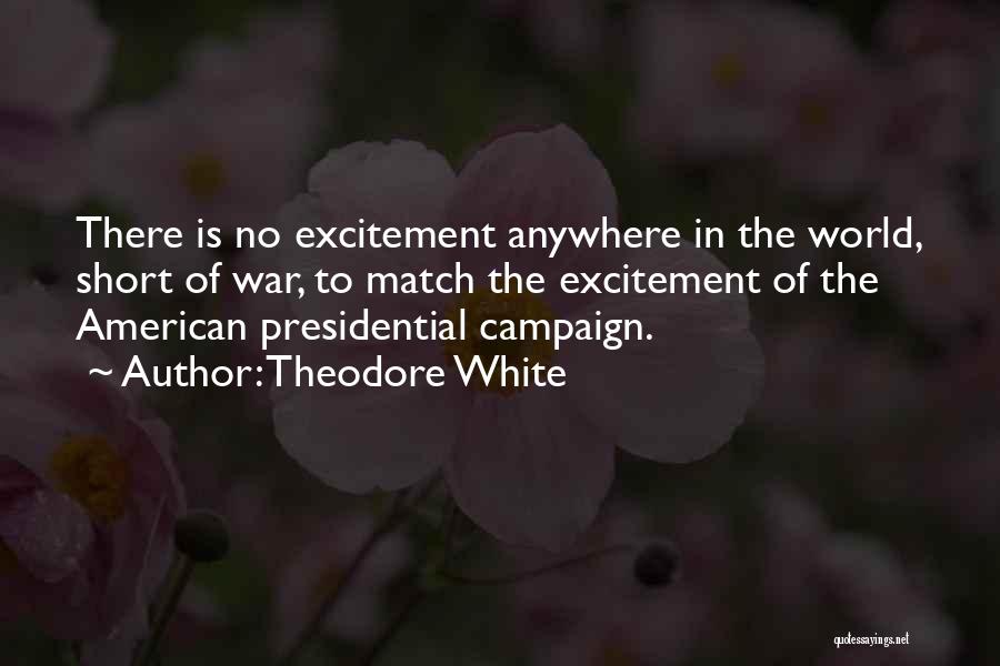 Best Presidential Campaign Quotes By Theodore White