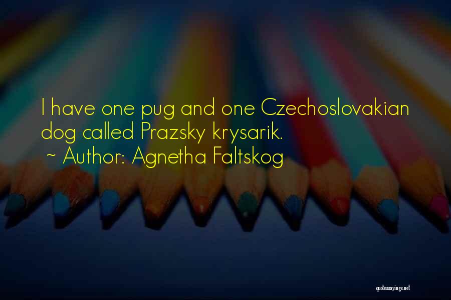 Best Pug Quotes By Agnetha Faltskog