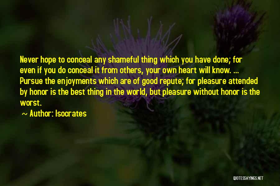 Best Pursue Quotes By Isocrates
