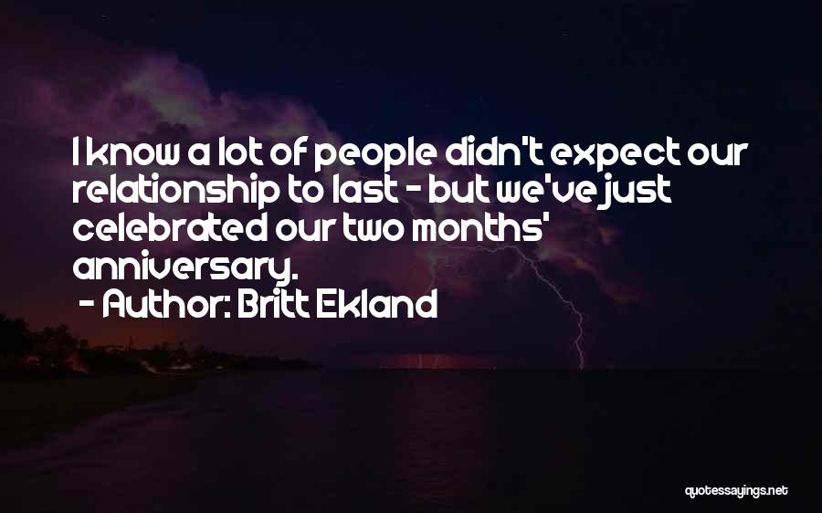 Best Relationship Anniversary Quotes By Britt Ekland