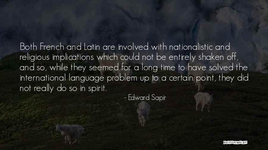 Best Religious Latin Quotes By Edward Sapir