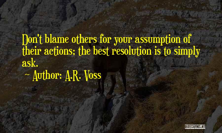 Best Resolution Quotes By A.R. Voss