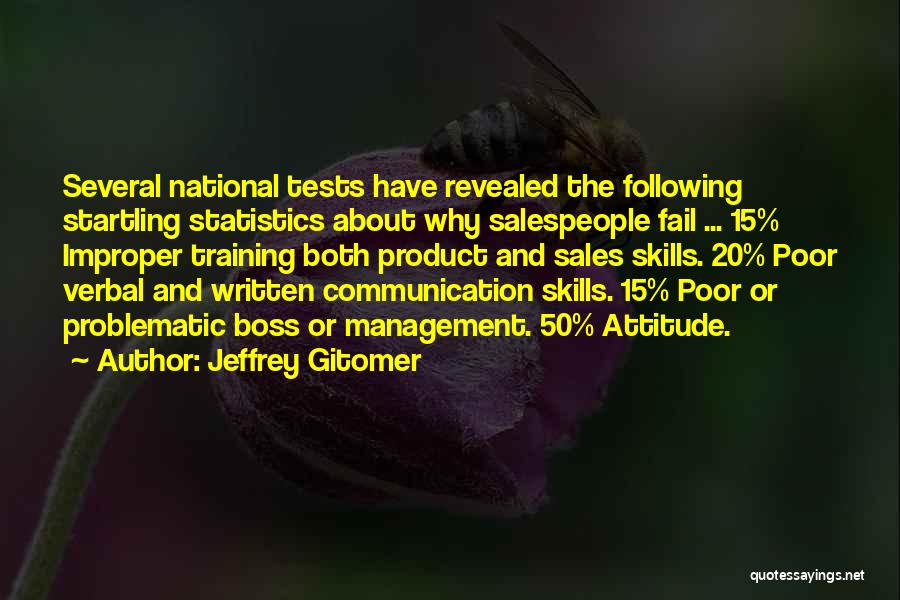 Best Sales Management Quotes By Jeffrey Gitomer