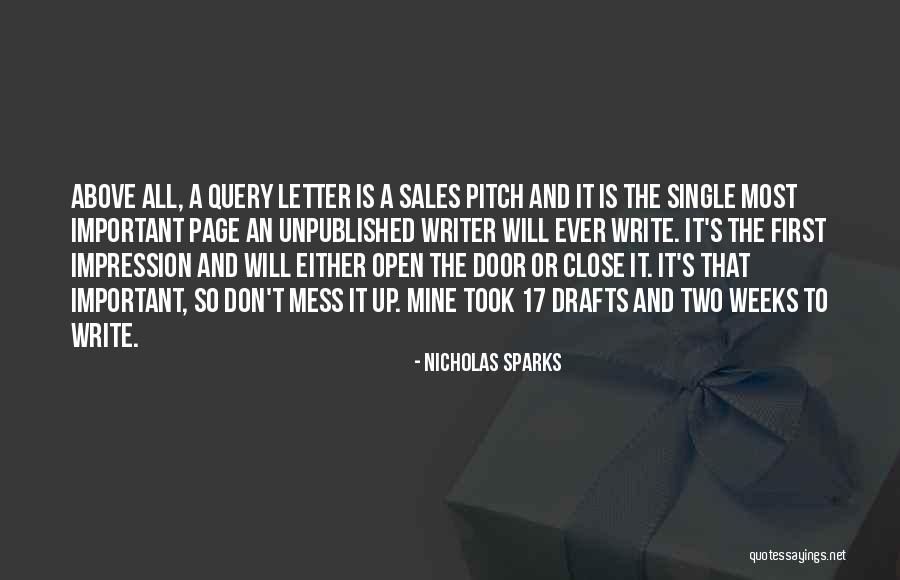 Best Sales Pitch Quotes By Nicholas Sparks