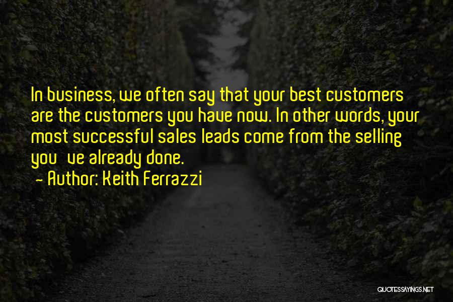 Best Sales Quotes By Keith Ferrazzi