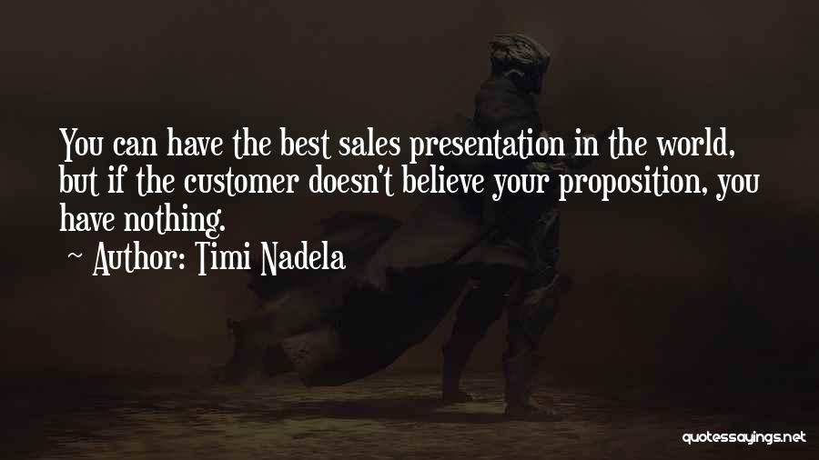 Best Sales Quotes By Timi Nadela