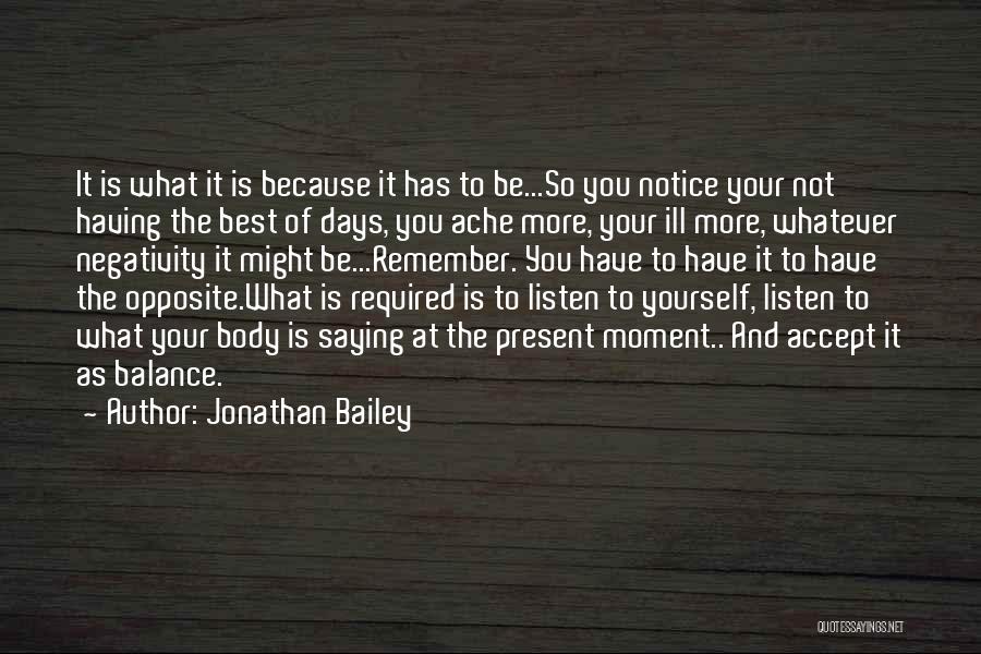 Best Saying Quotes By Jonathan Bailey