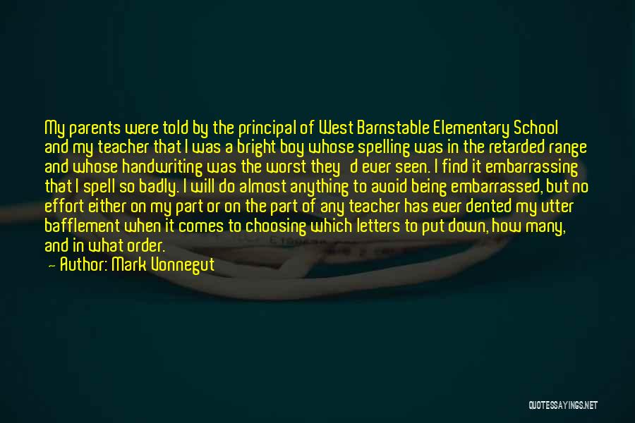 Best School Principal Quotes By Mark Vonnegut