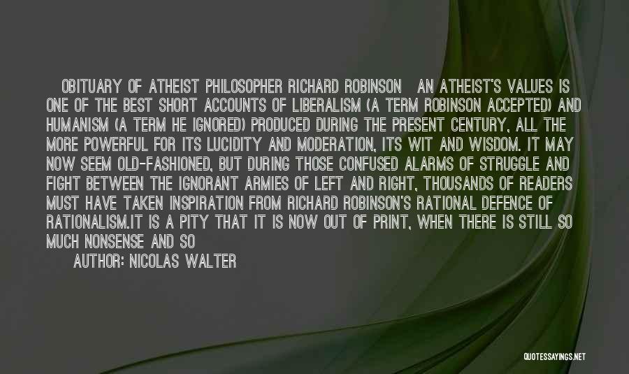 Best Short Atheist Quotes By Nicolas Walter