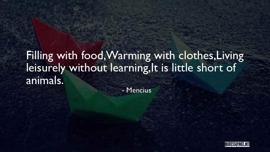 Best Short Food Quotes By Mencius