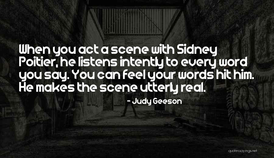 Best Sidney Poitier Quotes By Judy Geeson Best Sidney Poitier Quotes By Judy Geeson