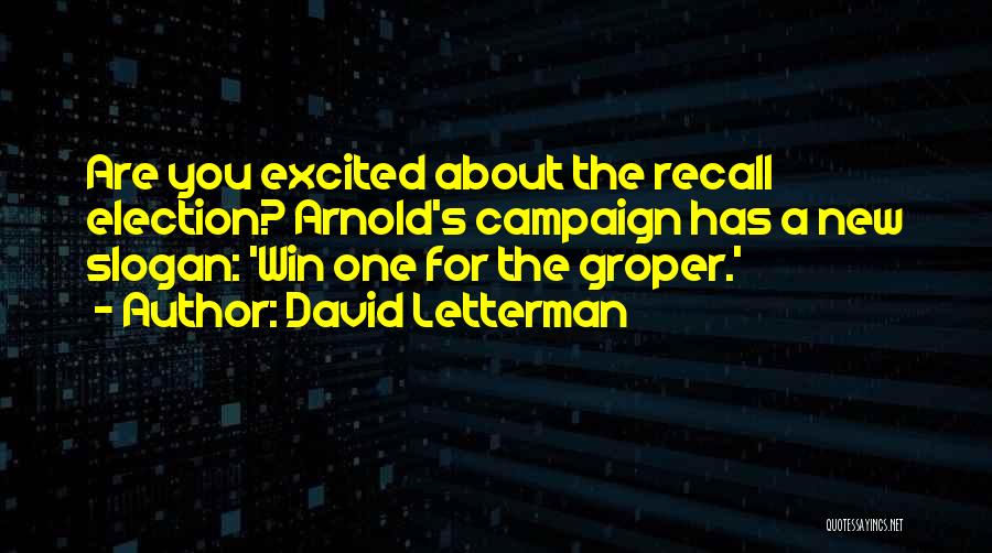 Best Slogan Quotes By David Letterman