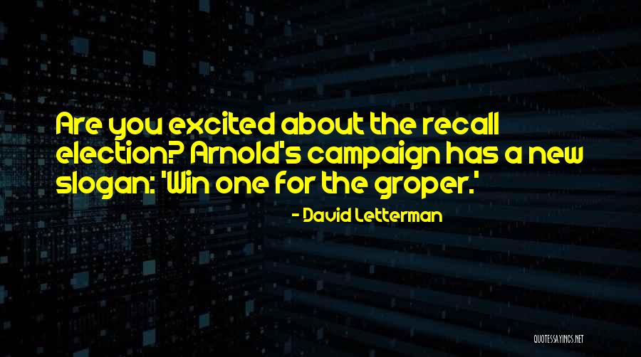 Best Slogan Quotes By David Letterman