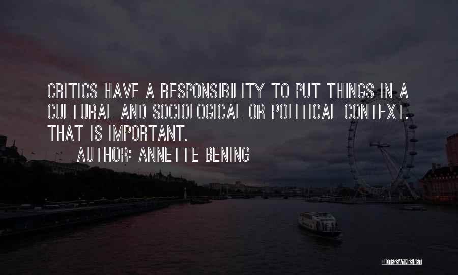 Best Sociological Quotes By Annette Bening