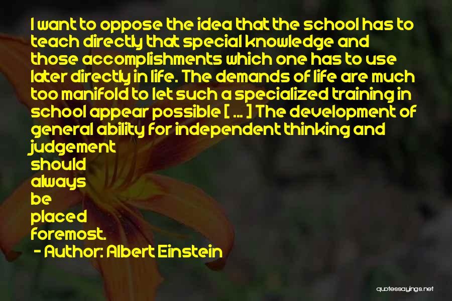 Best Special Education Quotes By Albert Einstein