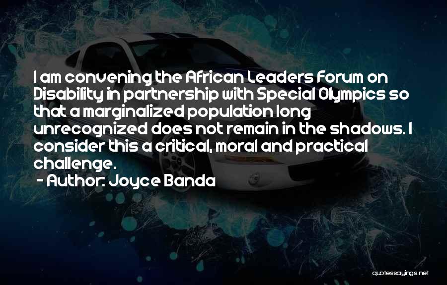 Best Special Olympics Quotes By Joyce Banda
