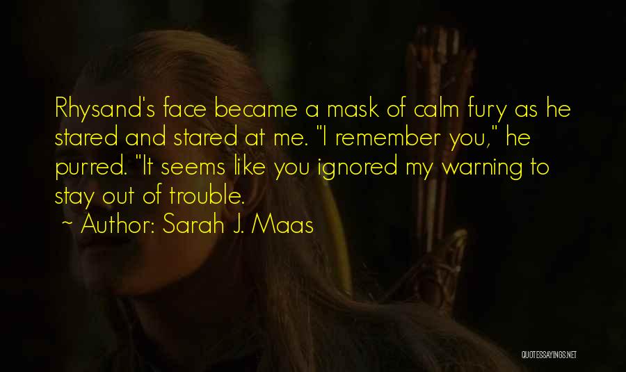 Best Stay Calm Quotes By Sarah J. Maas