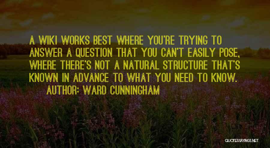 Best Structure Quotes By Ward Cunningham
