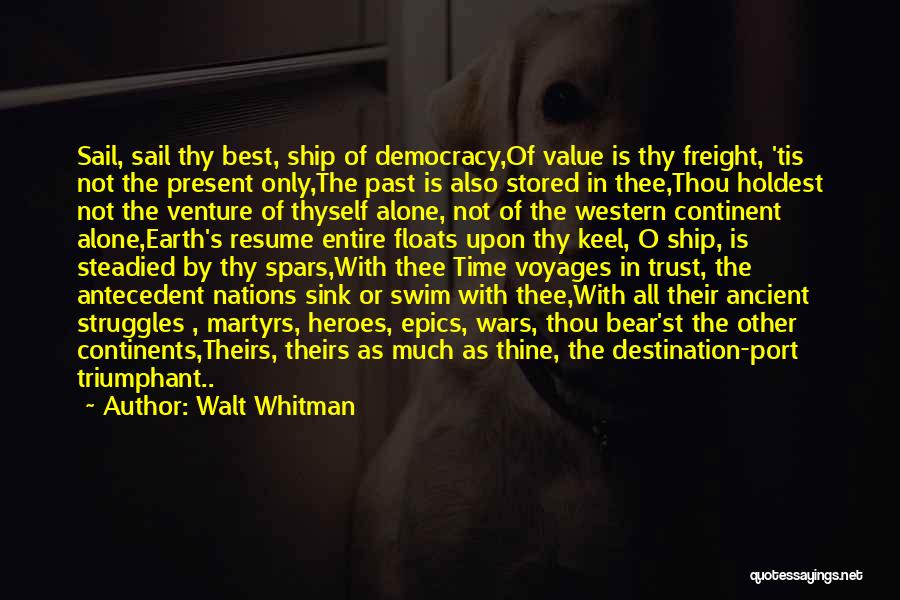 Best Swim Quotes By Walt Whitman
