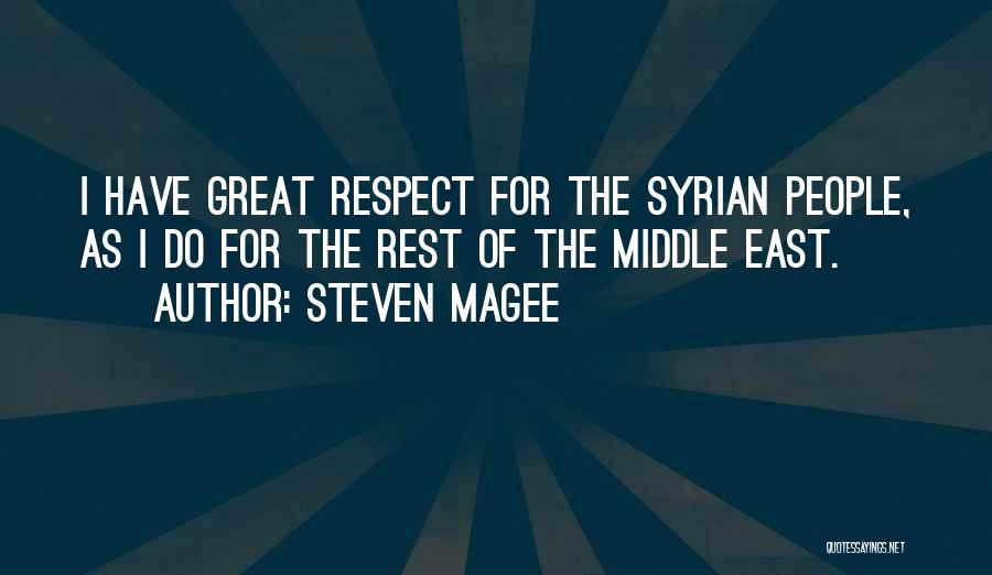 Best Syrian Quotes By Steven Magee