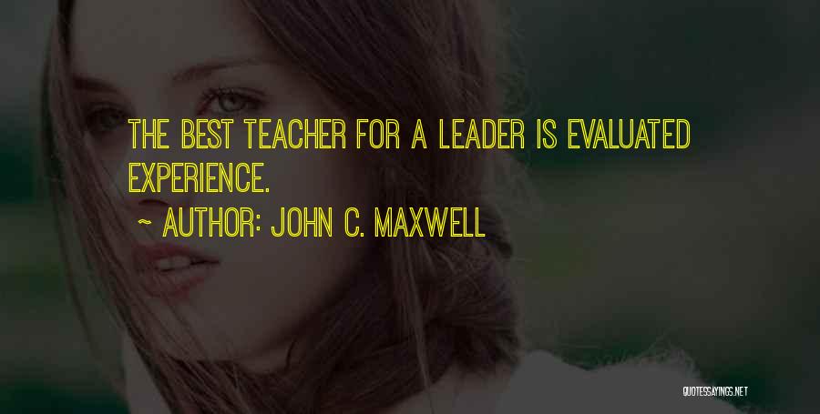 Best Teacher Quotes By John C. Maxwell