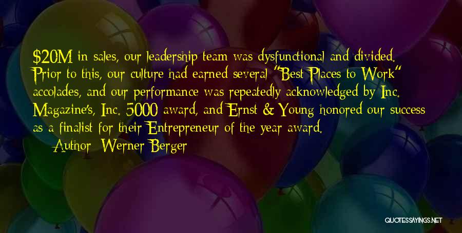 Best Team Award Quotes By Werner Berger