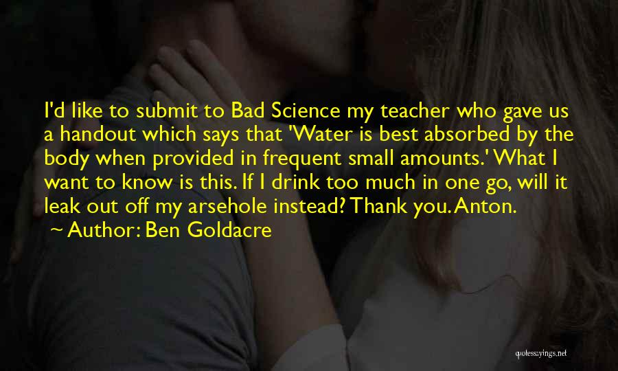 Best Thank You Quotes By Ben Goldacre