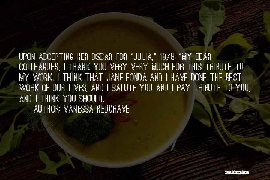 Best Thank You Quotes By Vanessa Redgrave