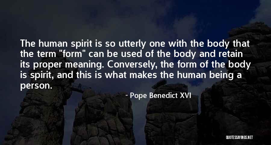 Best Theology Of The Body Quotes By Pope Benedict XVI Best Theology Of The Body Quotes By Pope Benedict XVI