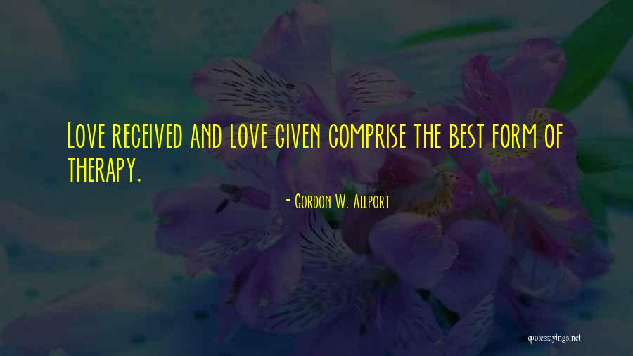 Best Therapy Quotes By Gordon W. Allport