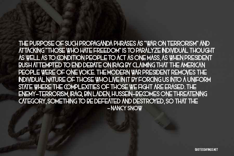 Best Threats Quotes By Nancy Snow Best Threats Quotes By Nancy Snow