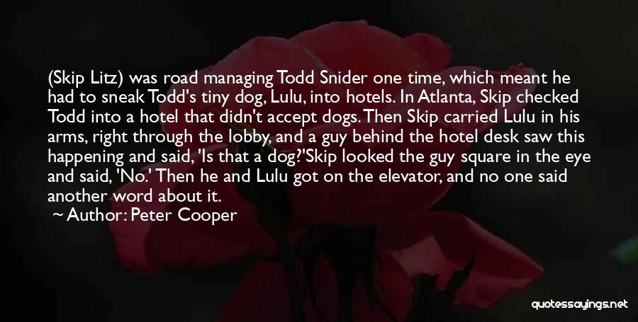 Best Todd Snider Quotes By Peter Cooper