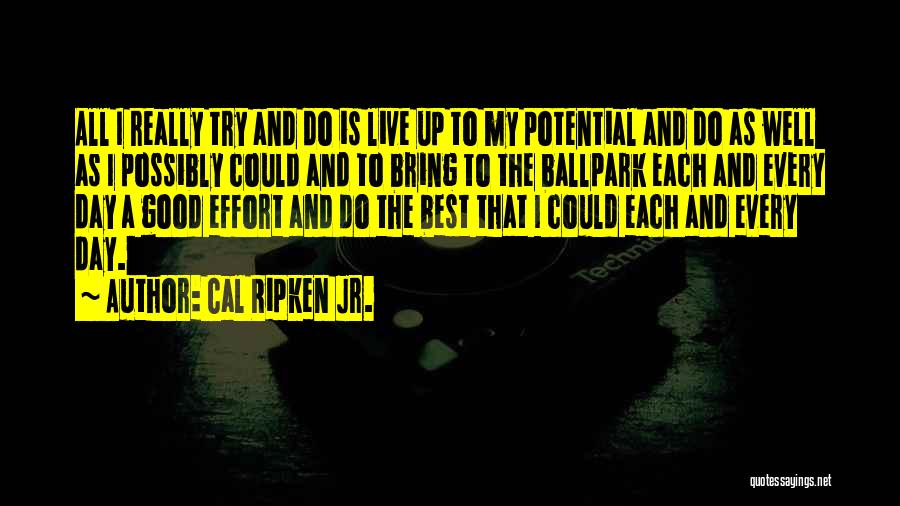 Best Try Quotes By Cal Ripken Jr.