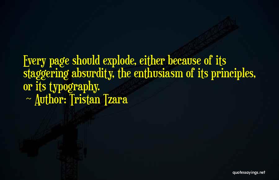 Best Typography Quotes By Tristan Tzara