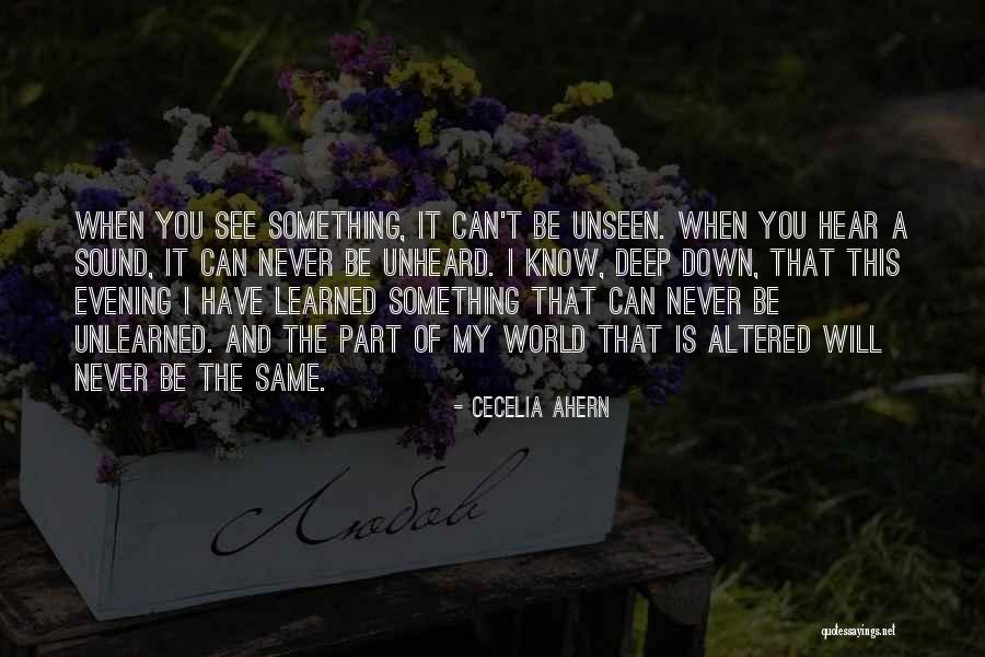 Best Unheard Quotes By Cecelia Ahern