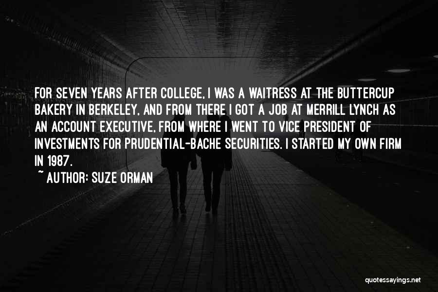 Best Vice President Quotes By Suze Orman