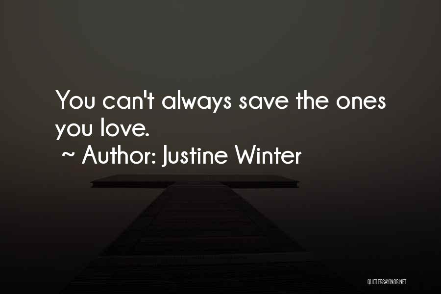 Best Winter Love Quotes By Justine Winter