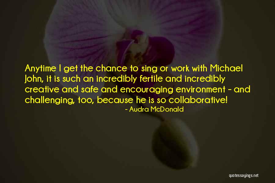 Best Work Environment Quotes By Audra McDonald