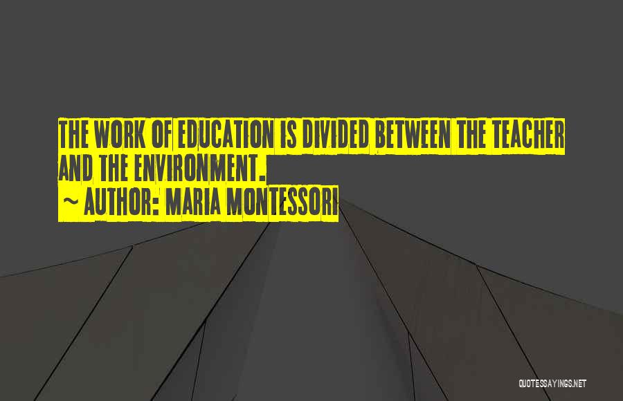 Best Work Environment Quotes By Maria Montessori