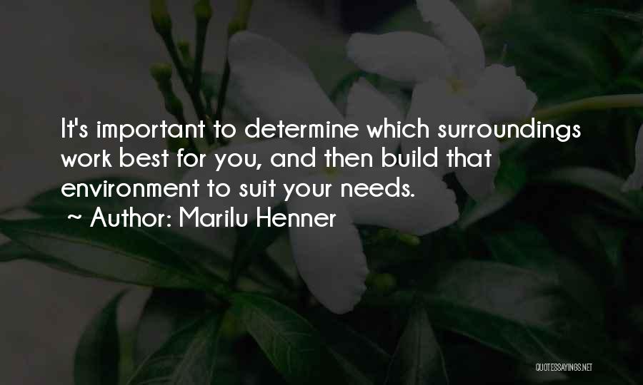 Best Work Environment Quotes By Marilu Henner