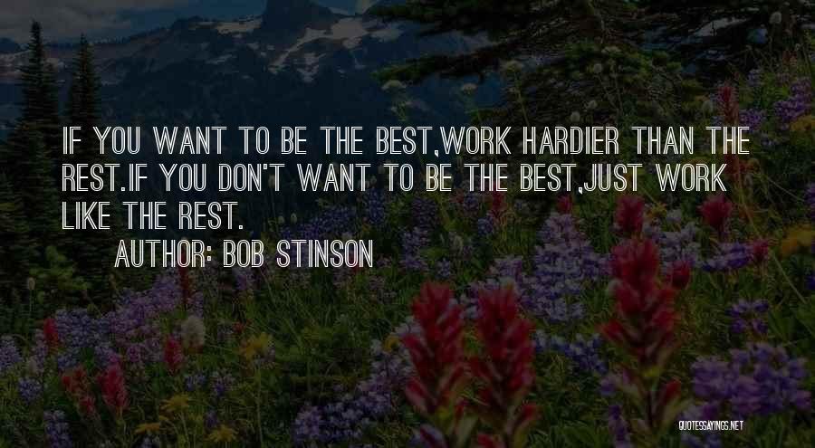 Best Work Motivational Quotes By Bob Stinson