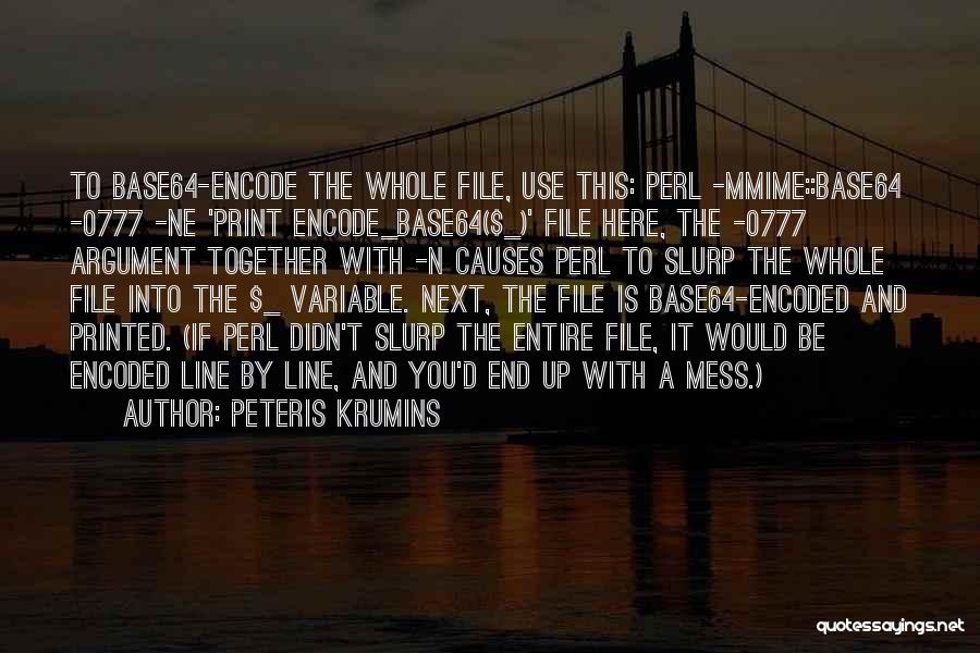 Best X File Quotes By Peteris Krumins