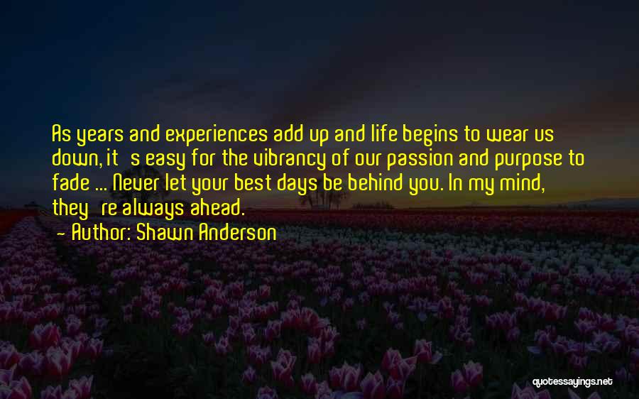 Best Years Of Your Life Quotes By Shawn Anderson
