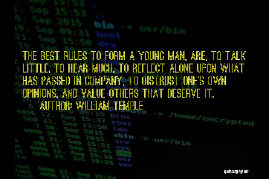 Best Young One Quotes By William Temple