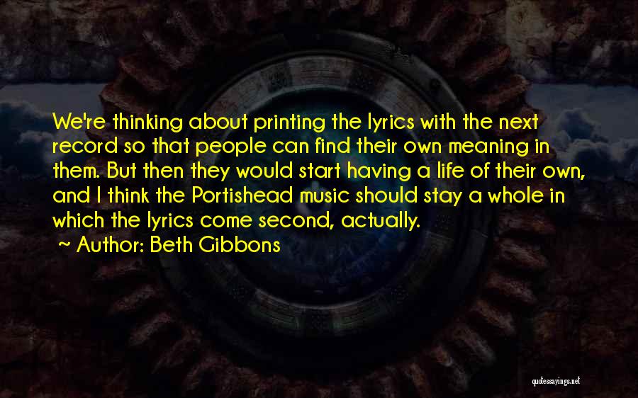 Beth Gibbons Quotes 1152116
