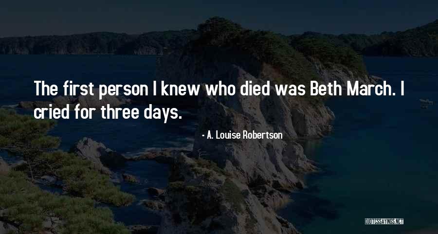 Beth March Quotes By A. Louise Robertson