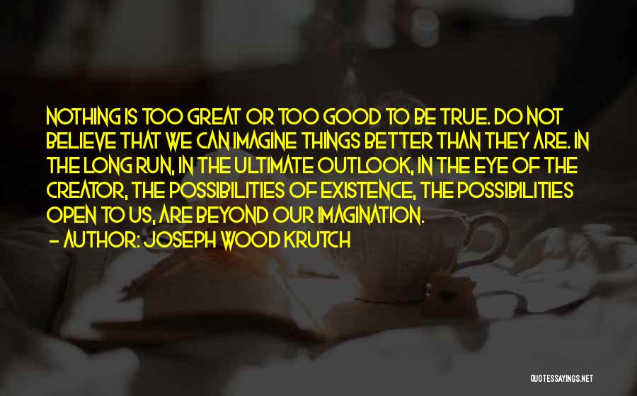 Better In The Long Run Quotes By Joseph Wood Krutch