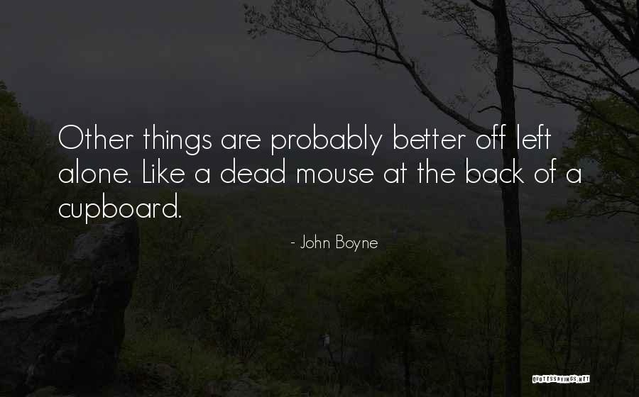 Better Left Alone Quotes By John Boyne