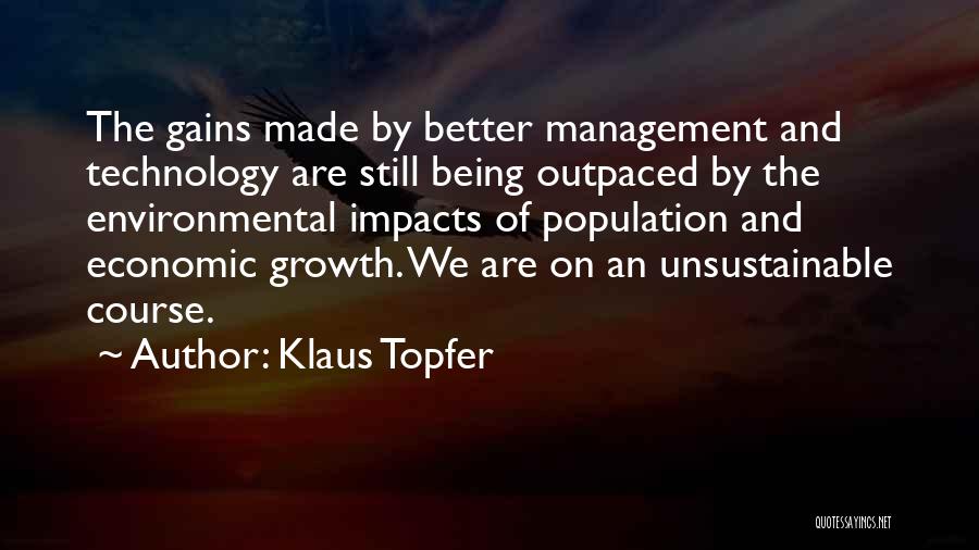 Better Management Quotes By Klaus Topfer