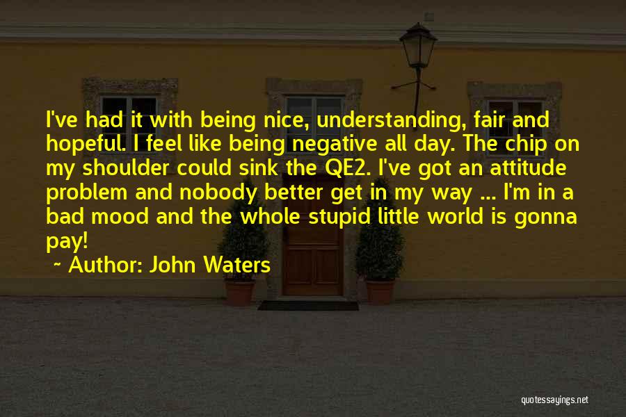 Better Mood Quotes By John Waters